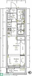 アクサス東京ウエスト練馬 1DKの間取図画像