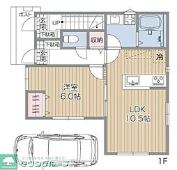 GARDENHILLS上鷺宮 1LDKの間取図画像