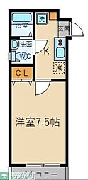 パールマンション鷺宮 1Kの間取図画像