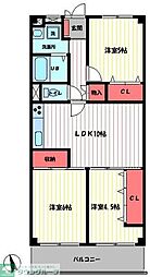 ビューハイム武蔵野 3LDKの間取図画像