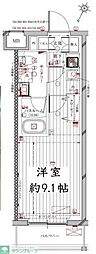 レガリス中野鷺宮 1Kの間取図画像