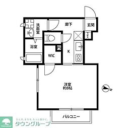 Amourもみじ山 1Kの間取図画像