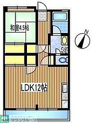 ハイツやま吉 1LDKの間取図画像