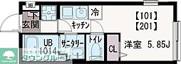 IXOK・S武蔵関 ワンルームの間取図画像