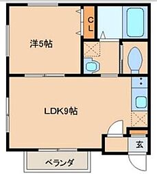 ブライトコート 1LDKの間取図画像