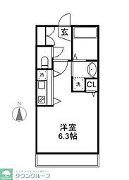 ラウレア上落合 1Kの間取図画像