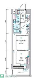ジェノヴィア練馬春日町スカイガーデン 1DKの間取図画像