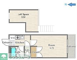 アーバンライフ 1Kの間取図画像