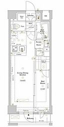 ルクレ高円寺アジールコート 1LDKの間取図画像