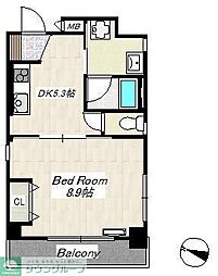 西武池袋線 大泉学園駅 徒歩7分の賃貸マンション 2階1DKの間取り