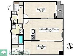 西武池袋線 大泉学園駅 徒歩7分の賃貸マンション 3階2LDKの間取り