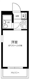 アルテハイム上石神井 2階1Kの間取り
