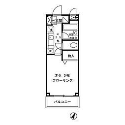西武池袋線 富士見台駅 徒歩10分の賃貸アパート 1階1Kの間取り