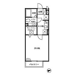 東京メトロ有楽町線 平和台駅 徒歩6分の賃貸アパート 1階1Kの間取り