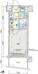 西武池袋線 練馬高野台駅 徒歩9分の賃貸マンション 6階1Kの間取り