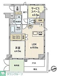 ラ・グラース吉祥寺 1階1SLDKの間取り