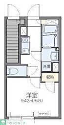 京王井の頭線 久我山駅 徒歩15分の賃貸アパート 1階1Kの間取り