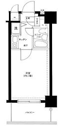 西武新宿線 武蔵関駅 徒歩9分の賃貸マンション 7階1Kの間取り