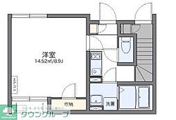 東京メトロ有楽町線 地下鉄赤塚駅 徒歩13分の賃貸アパート 1階1Kの間取り
