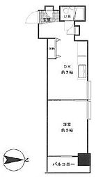 メゾン・ド・ティーグルIII 2階2DKの間取り