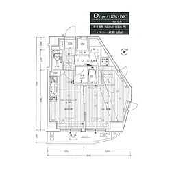 西武新宿線 新井薬師前駅 徒歩8分の賃貸マンション 6階1LDKの間取り
