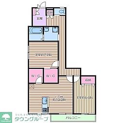 プチフォンテーヌ 2LDKの間取図画像
