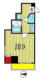 JR総武線 西船橋駅 徒歩4分の賃貸マンション 3階1Kの間取り