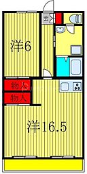 エクセレント丸太 3階1LDKの間取り