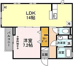 JR総武線 小岩駅 徒歩6分の賃貸アパート 2階1LDKの間取り