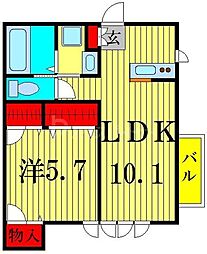 JR総武線 小岩駅 徒歩6分の賃貸アパート 1階1LDKの間取り
