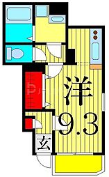 JR総武線 新小岩駅 徒歩15分の賃貸アパート 1階ワンルームの間取り