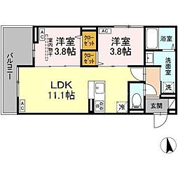 間取図画像 2LDK
