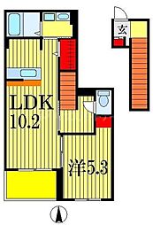 プロムナード貝塚公園1 1LDKの間取図画像