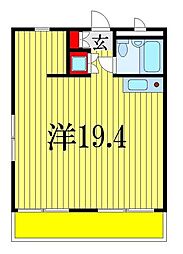 ライオンズマンション下総中山第2 ワンルームの間取図画像