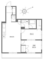 オクドテラス 2LDKの間取図画像