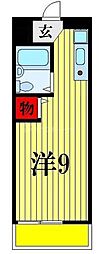 サザンクロスハイム ワンルームの間取図画像