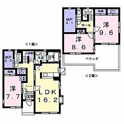 アルカディア 3LDKの間取図画像