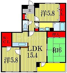 Soleilhana 3LDKの間取図画像