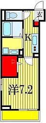 アクシス八幡 1Kの間取図画像