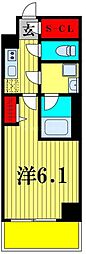 S-RESIDENCE船橋alesia 1Kの間取図画像