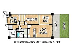 メゾンドール浜寺北 3LDKの間取図画像