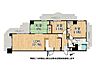 間取り：南西角住戸の3LDKの間取り