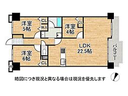 北野田アーバンコンフォート 3LDKの間取図画像