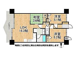 アパガーデンスプリングス鳳 3LDKの間取図画像