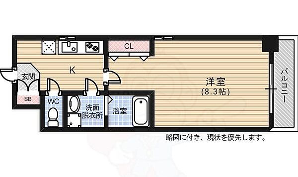 LSW ｜広島県広島市西区天満町(賃貸マンション1K・7階・26.90㎡)の写真 その2