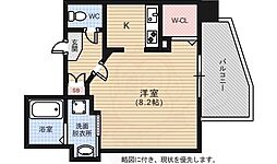 ルービンス宇品神田 1Kの間取図画像