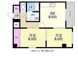 PRIME本川 2DKの間取図画像