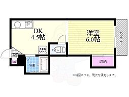 コーポ西原 1階1DKの間取り