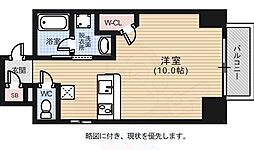 広島電鉄2系統 銀山町駅 徒歩6分の賃貸マンション 4階ワンルームの間取り