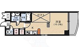 KatayamaBLDG21 10階ワンルームの間取り